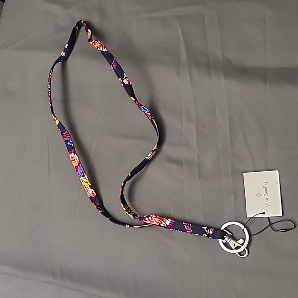 Vera Bradley Lanyard Midnight Wildflowers